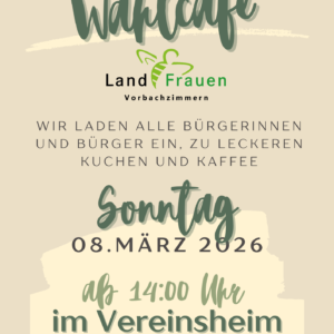 Bewirtung: Wahlcafè